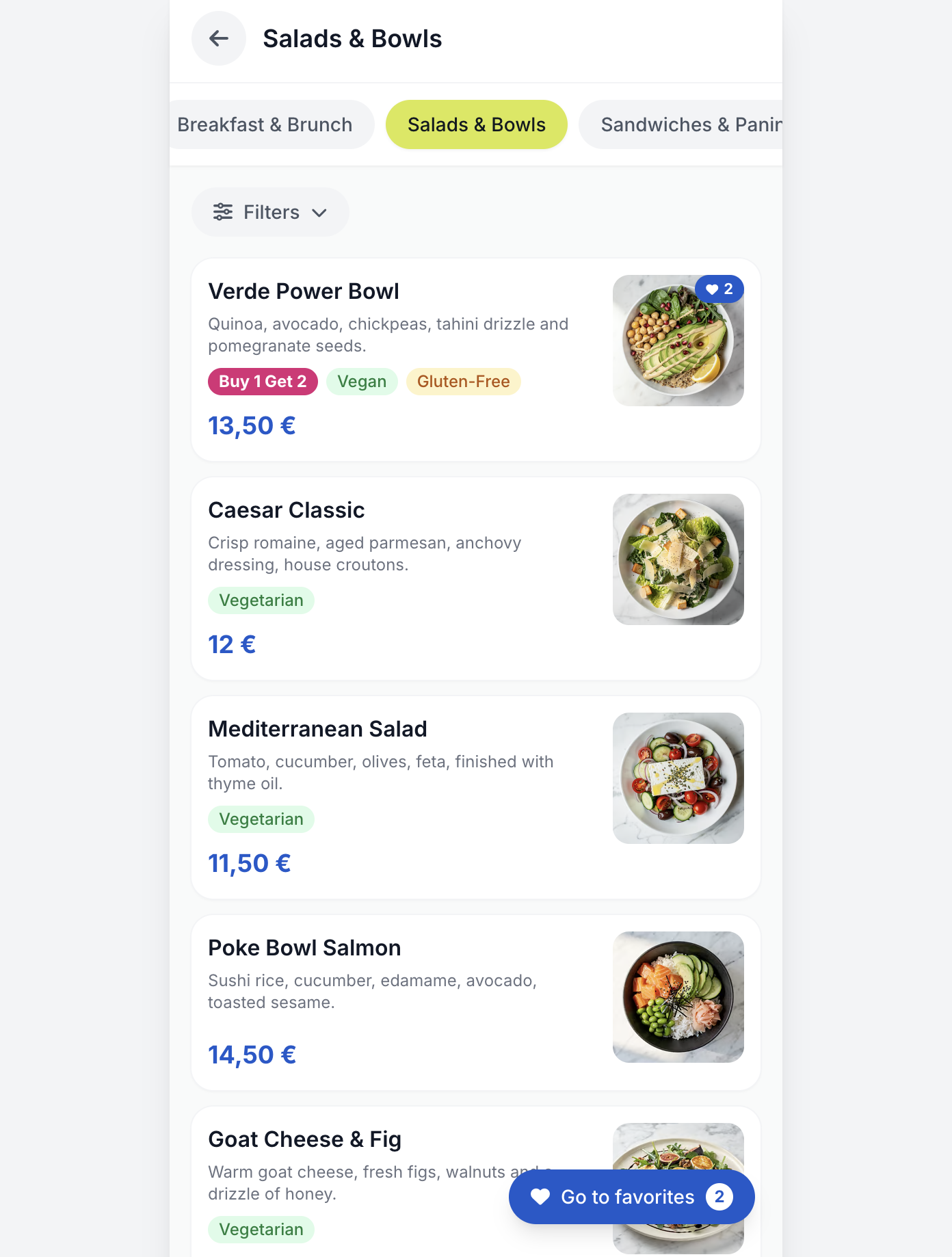 Création de menu par IA