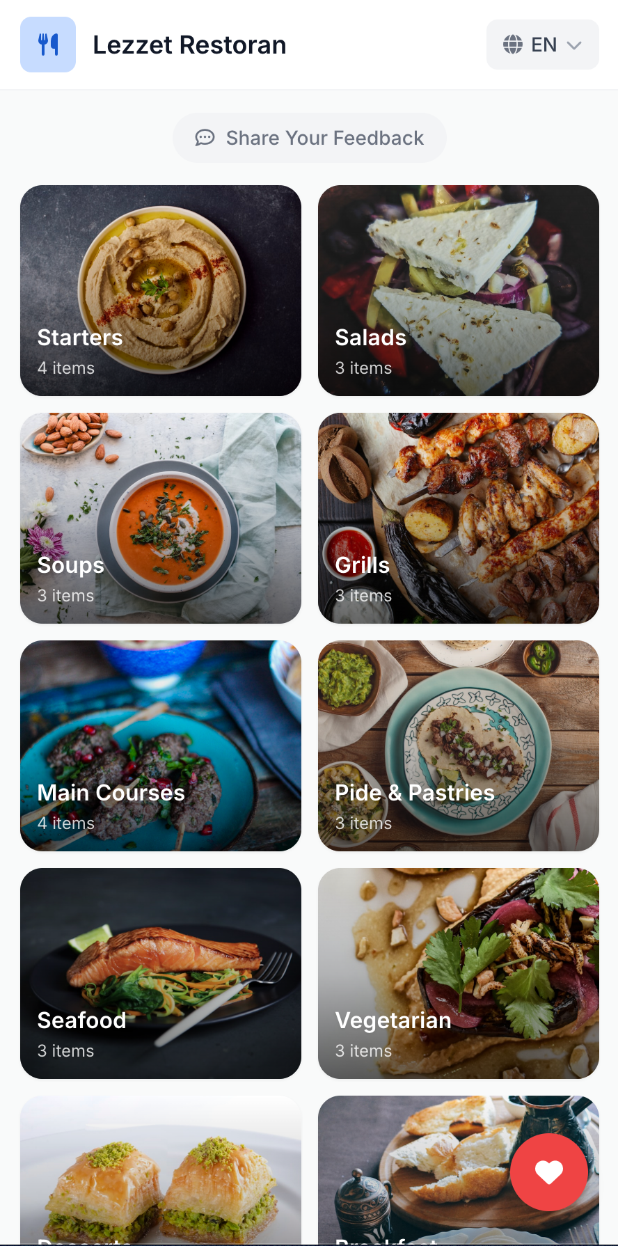 QR Kodlu Dijital Menü Görseli