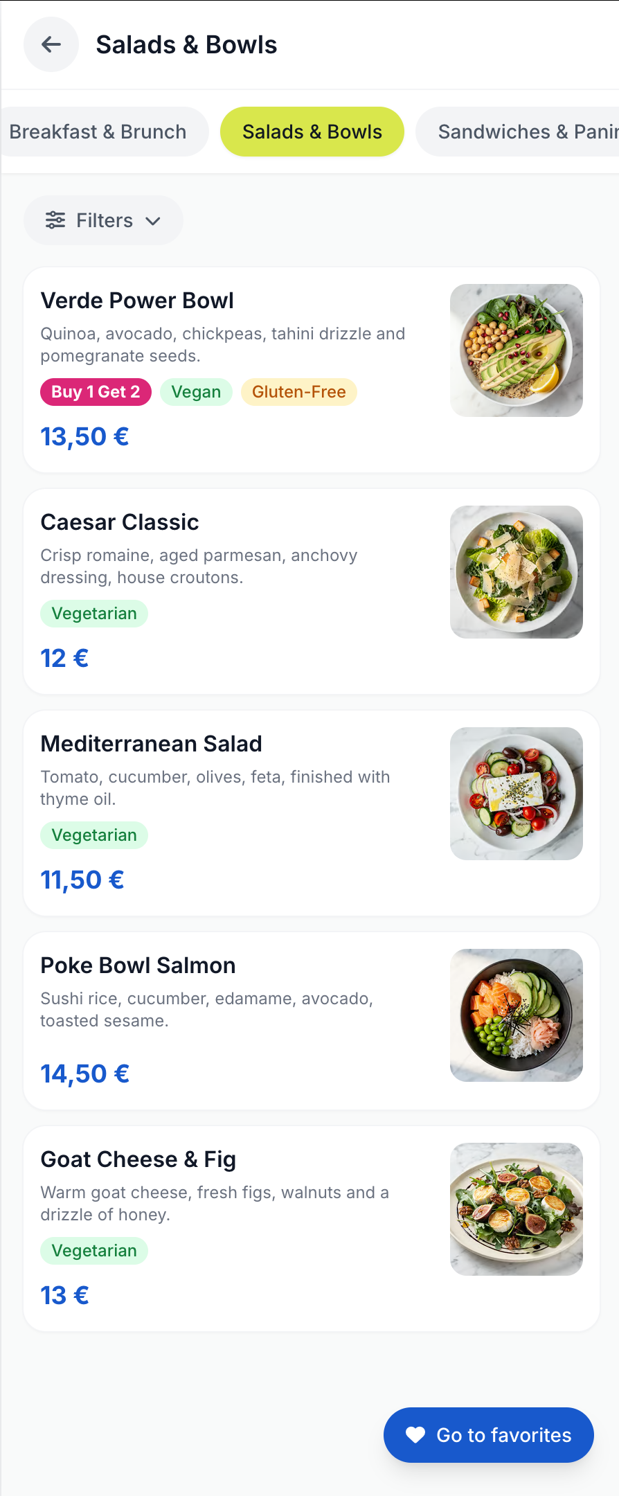 Image du menu numérique avec QR code